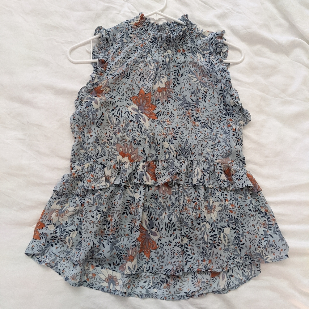 Small Floral ruffle Blouse